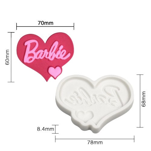Barbie Heart Silicone Mold - cake, fondant, chocolate mold