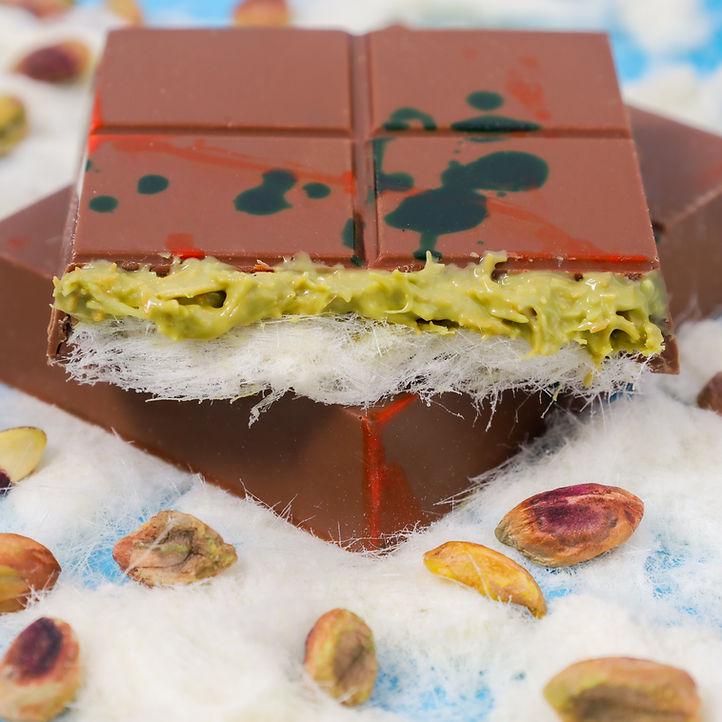 Dubai Chocolate Pistachio Cruchy Filling, Large Bar,