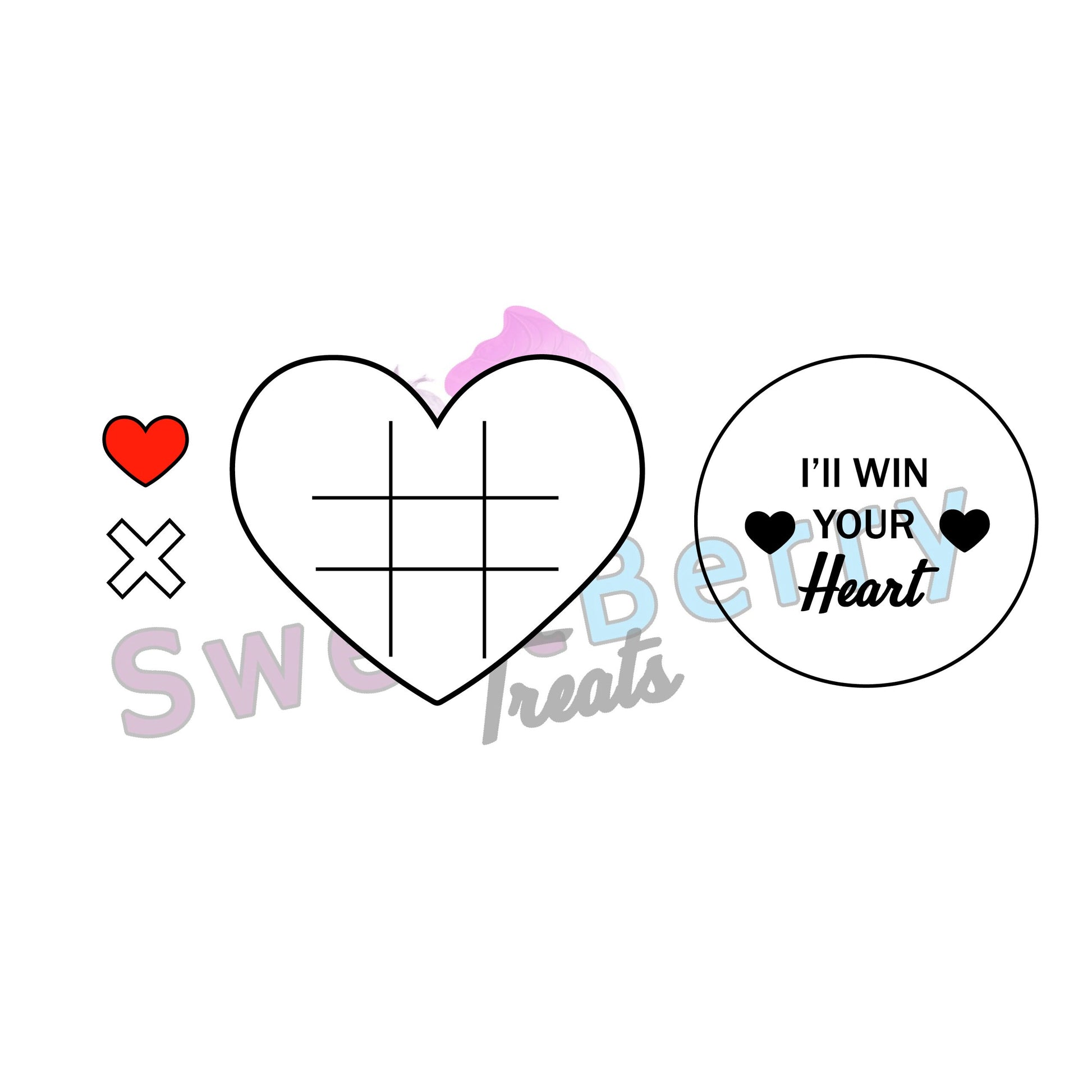 Valentines Day Cookies Sets , Cookie Cutter and Stamps Set, Tic Tac Toe Cookie Cutter, Bear Cutter, Valentines Cookie cutter shapes