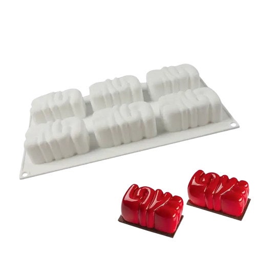 Love Fillable Chocolate silicone mold - Valentines day baking mold, cake mold, truffle