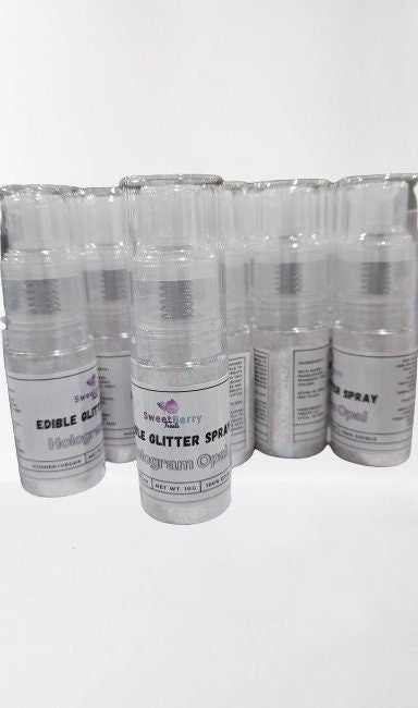 Hologram Opal iridescent edible cake glitter pump 10g High Shine large particle glitter